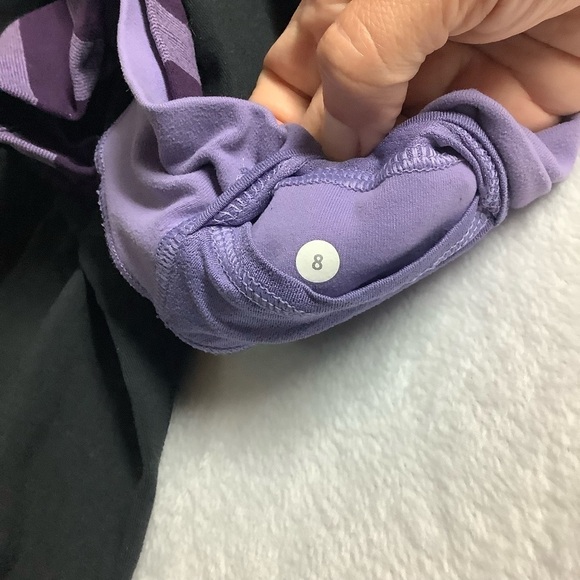 Lululemon Astro Pant (Regular) Full-On Luon Black / Deep Zinfandel / Purple Sz 8 - Picture 5 of 7